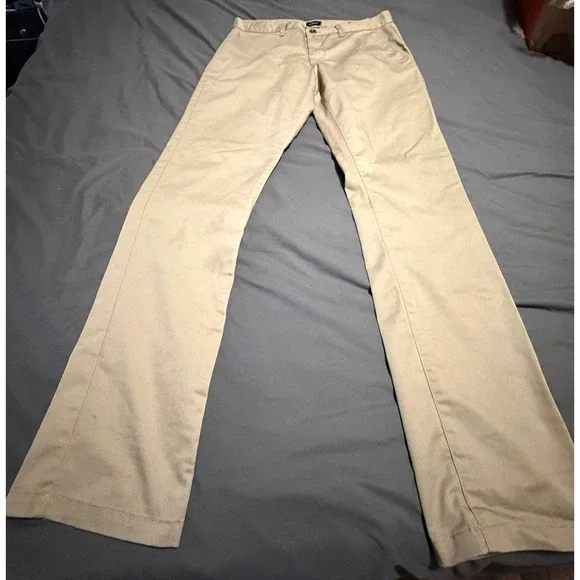 RVCA The Week-End Chino Mens 34 Khaki Tan Slim Straight Pants - Picture 1 of 5